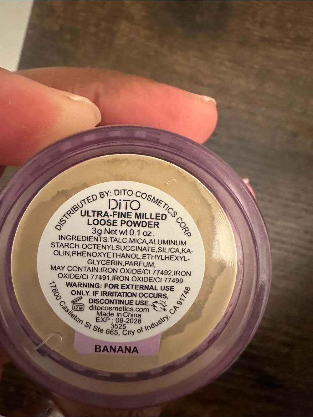 Dito Ultra-Fine Milled Loose Setting Powder - Lavender Purple